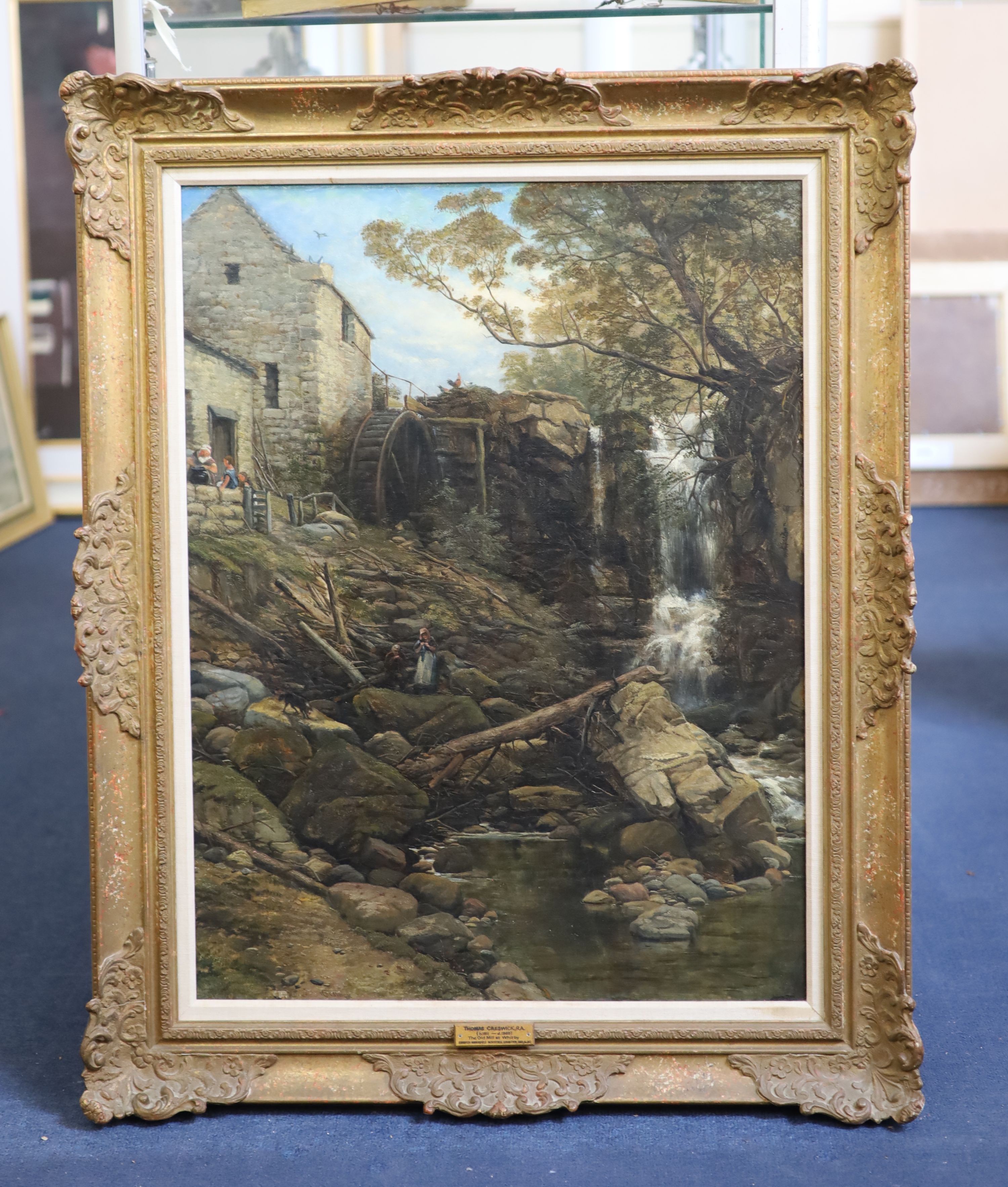 Thomas Creswick R.A. (1811-1869), The Old Mill at Whitby, Oil on canvas, 70 x 52cm.